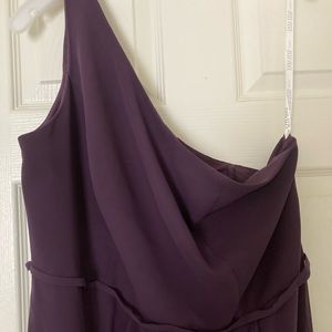 David’s Bridal One Shoulder Bridesmaid Dress- Plum Size 16